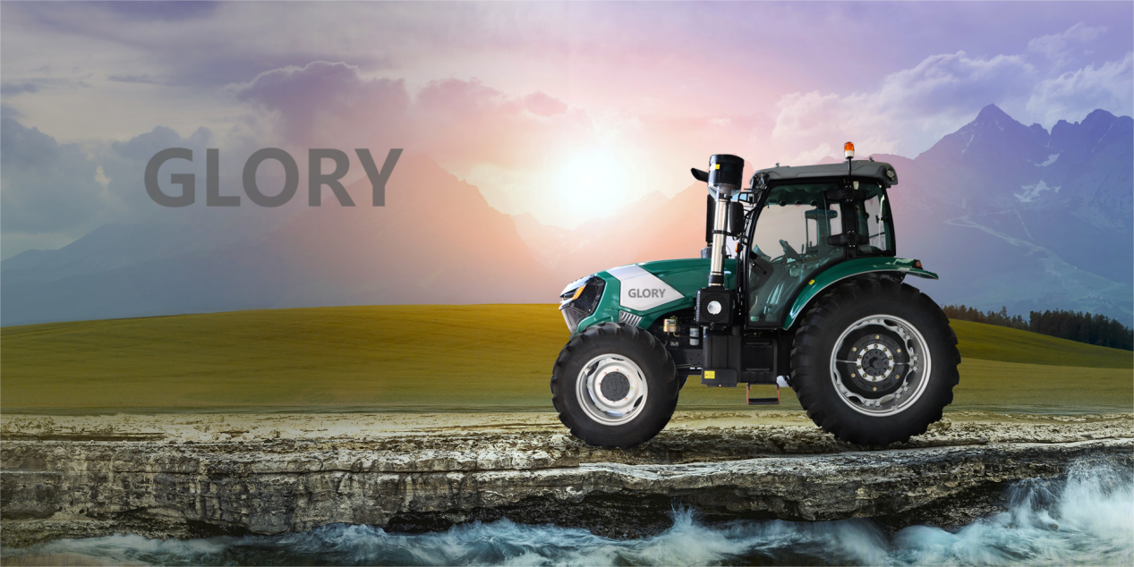 Dandan kasebut nggawa traktor pertanian ing tetanen
